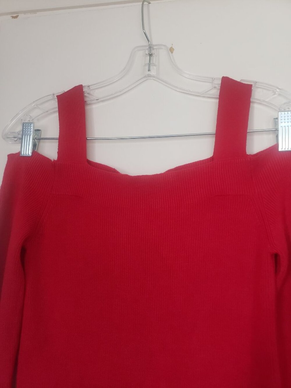 Express Red Off the Shoulder Sweater Size Medium